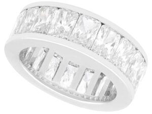 radiant cut diamond eternity ring