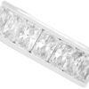 radiant cut diamond eternity ring closeup