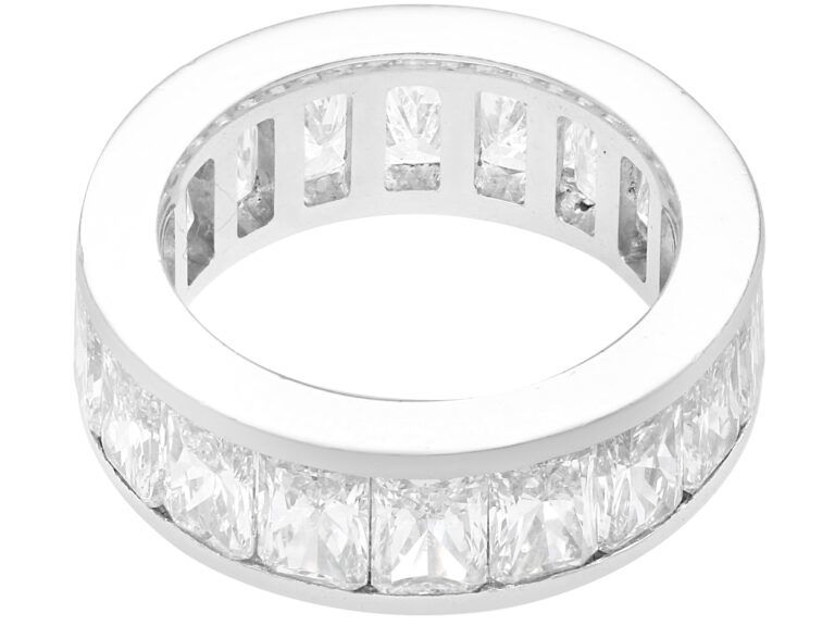 radiant cut diamond eternity ring overview