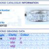 radiant cut diamond eternity ring grading card