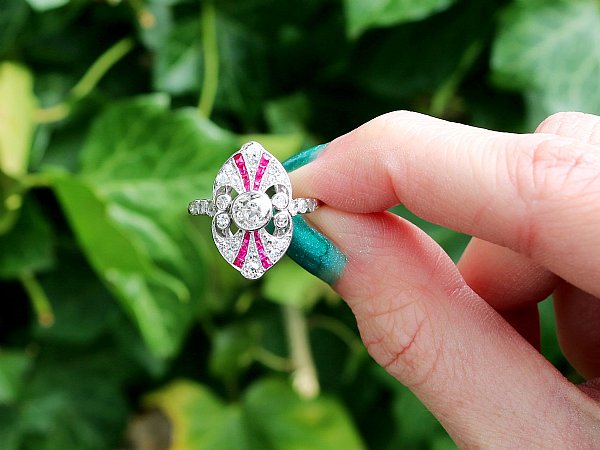 Art Deco Ruby and Diamond Ring