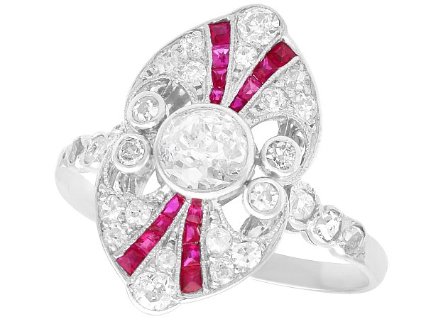 Diamond and Ruby Dress Ring