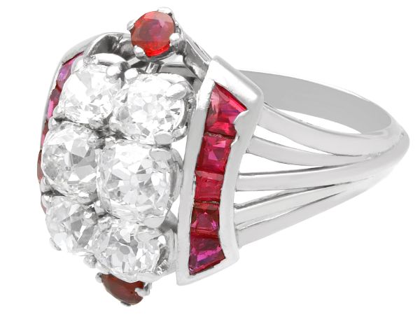 Art Deco Ruby Cocktail Ring