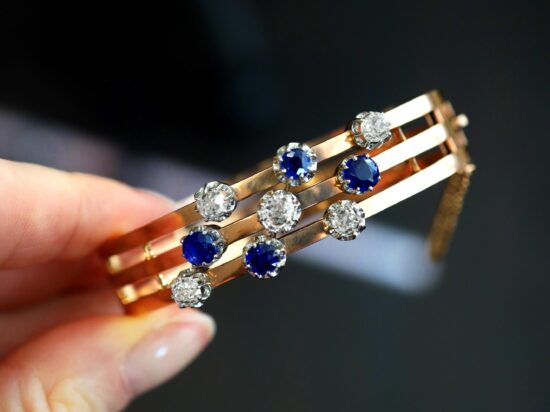 Sapphire and Diamond Bangle