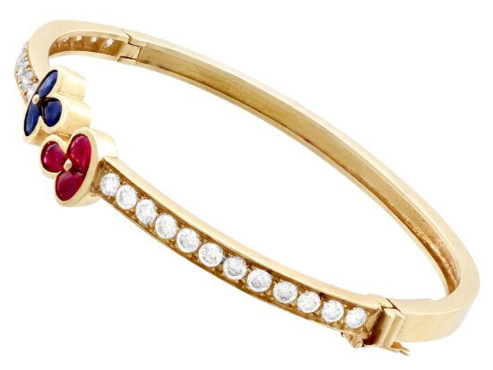 French Gold Bangle Side View