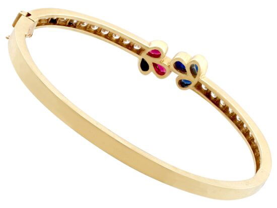 Diamond Gold Bangle Reverse
