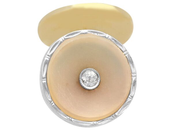 crystal and diamond cufflink