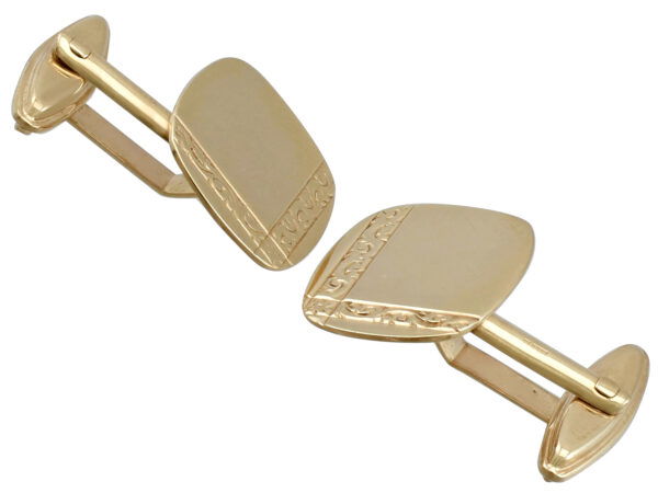 pair of cufflinks 9k yellow gold
