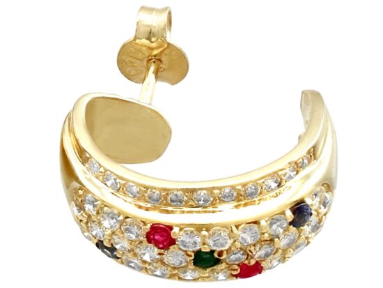 Yellow Gold Earring Side Profile