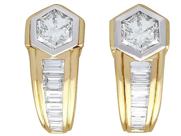 gold Art Deco earrings